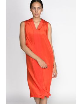 Rasa Orange Silk Bella Dress