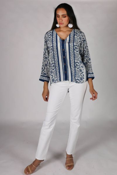 Anupamaa Avana Floral Shirt In Rose