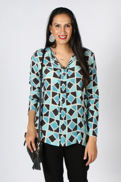 Rasa Pleats Rabri Top In Multi