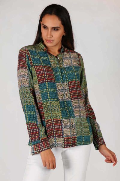 Rasa Rajput Damas Shirt In Multi
