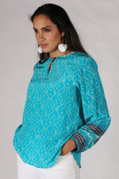 Raja Top In Aqua By Anupamaa