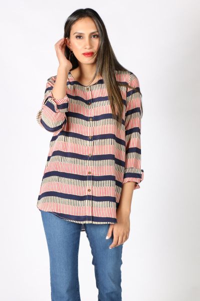 Anupamaa Agni Stripe Shirt In Navy