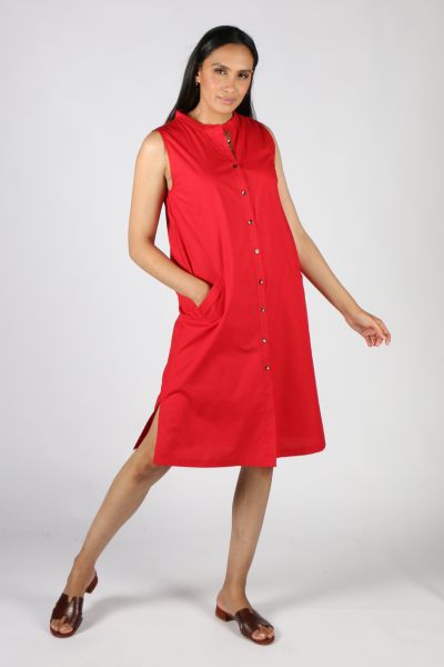 Bagruu Baku Dress In Chilli