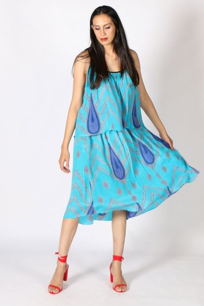 Teardrop Skirt By Anupamaa In Aqua