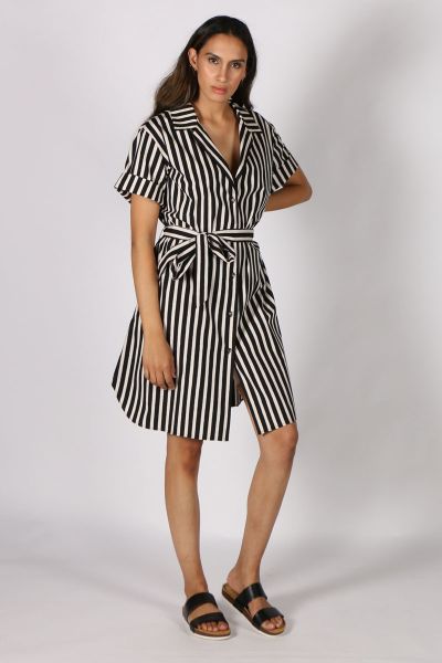Bagruu Yaya Stripe Dress In Black