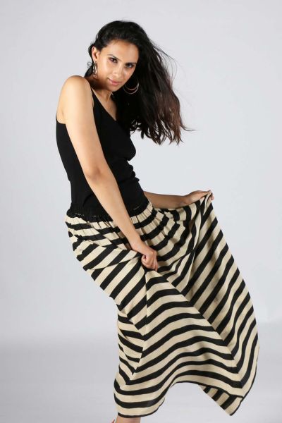 Black Silk Gajari Skirt By Anupamaa