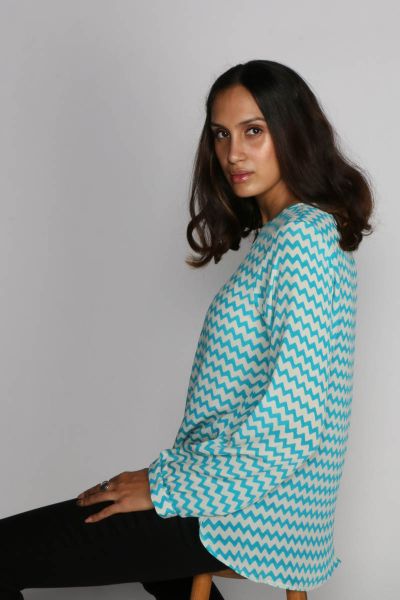 Turquoise Raja Shirt By Anupamaa