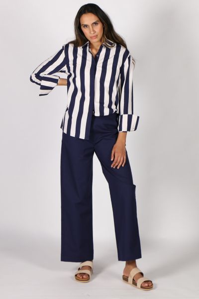 Bagruu Lara Stripe Stripe In Navy
