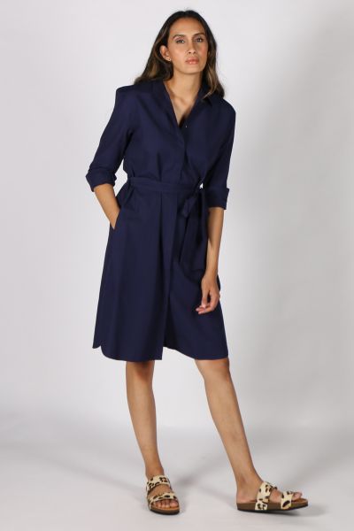 Bagruu Lara Dress In Navy