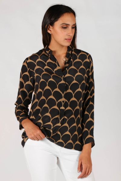 Rasa Scallop Silk Rajput Shirt