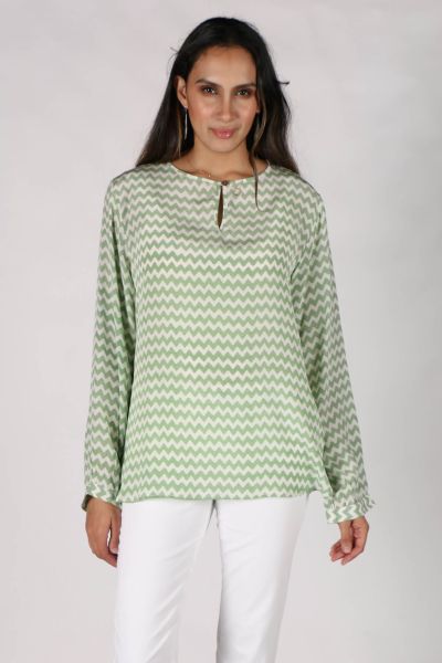 Green Silk Raja Shirt By Anupamaa