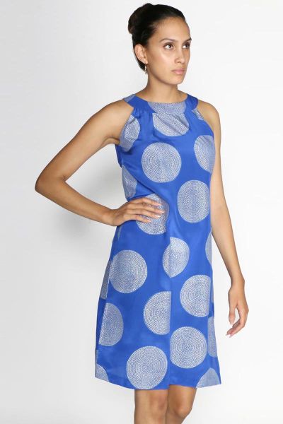 Rasa Cobalt Silk Amber Dress