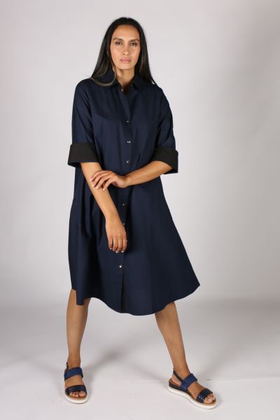 Bagruu Harvey Dress In Navy