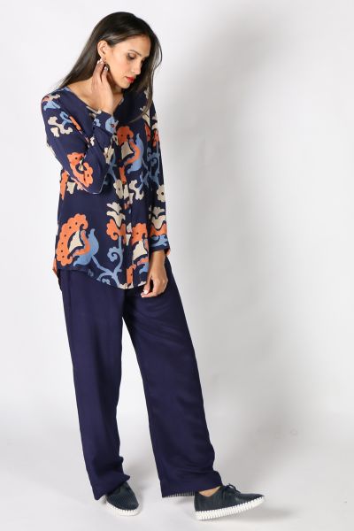 Anupamaa Agni Tuscan Shirt In Navy