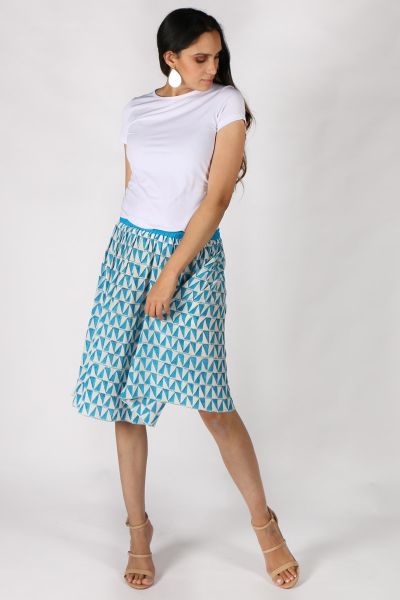 Blue Silk Gajari Skirt By Anupamaa