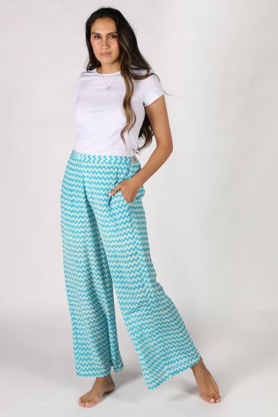 Aqua Palazzo Pant By Anupamaa