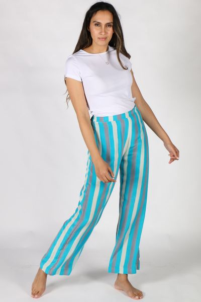 Anupamaa Palazzo Stripe Pant In Aqua
