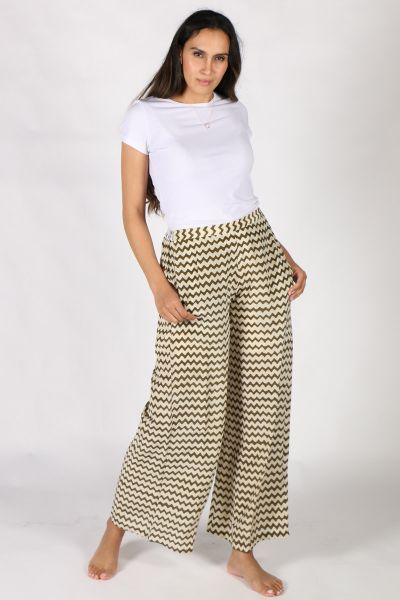 Khaki Palazzo Pant By Anupamaa