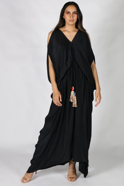 Drape Tusha Dress By Anupamaa In Black