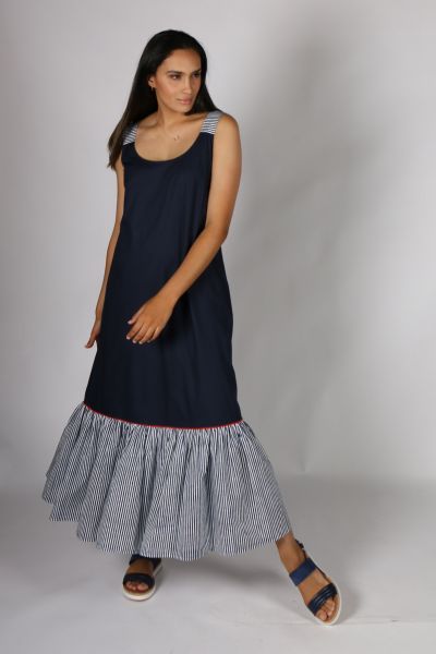 Bagruu Abha Dress In Stripe