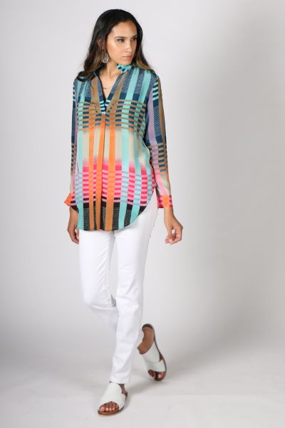 Printed Rasa Olive Goli Shirt In Print