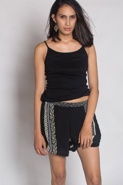 Black Crop Shorts By Anupamaa