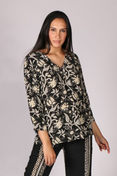 Anupamaa Amina Garden Top In Black