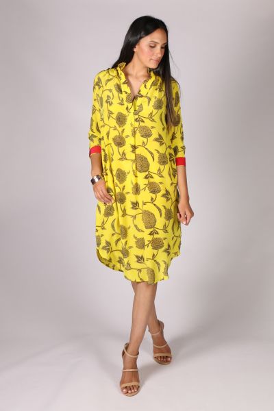 Anupamaa Roma Chrysanthemum Dress in Yellow
