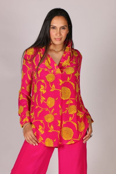 Anupamaa Rome Chrysanthemum Shirt In Fuchsia