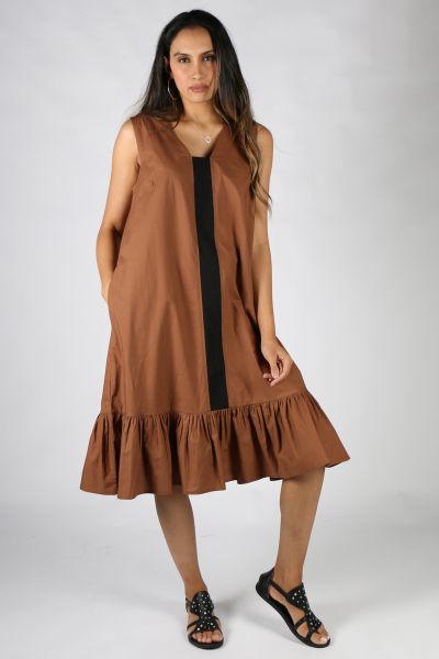 Bagruu Shara Dress In Bark